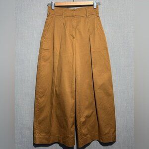 Babaton By Aritzia Cropped Wide Legged Cotton Pants